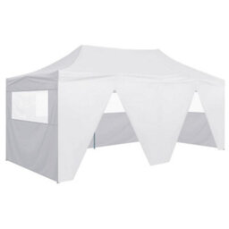 Berkfield Professional Folding Party Tent With 4 Sidewalls 3X6 M Steel White - thumbnail 1