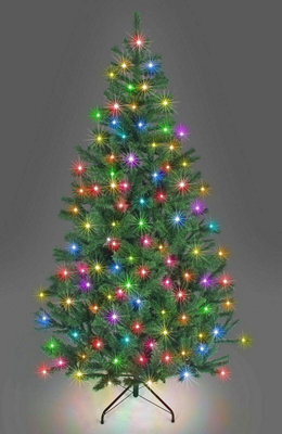 Shatchi 6Ft Prelit Green Alaskan Pine Christmas Tree Multicolour Leds - image 1