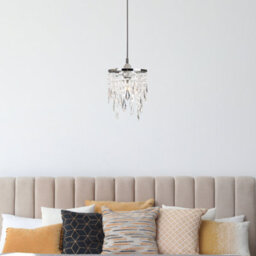 Happy Homewares Modern Waterfall Design Pendant Shade With Clear Acrylic Droplets And Beads - thumbnail 6