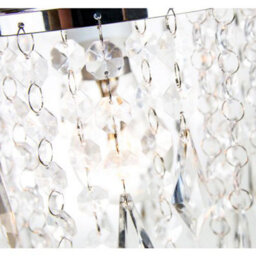 Happy Homewares Modern Waterfall Design Pendant Shade With Clear Acrylic Droplets And Beads - thumbnail 3