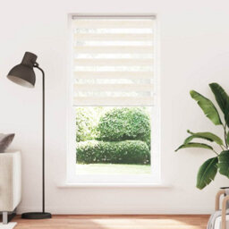 Berkfield Zebra Blind Marble Beige 100X230 Cm Fabric Width 95.9 Cm Polyester - thumbnail 2