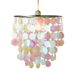 Litecraft Iridescent  Easy Fit Chrome Glow Kids Lamp Shade - thumbnail 2