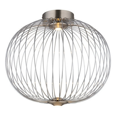 Luminosa Lighting Luminosa Galway 50Cm Globe Ceiling Light Nickel Matt Led 3000K - image 1