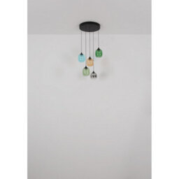 Luminosa Lighting Luminosa Minara Rectangle Cluster Pendant Ceiling Light Matt Black Glass Shade 6X Led 3000K - thumbnail 6