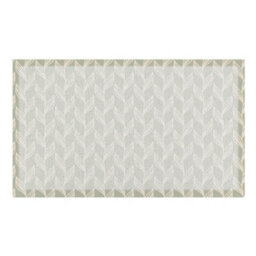 Artsy Doormats Leaf Chevron Sage Green Indoor Outdoor Doormat (70 X 40Cm) - thumbnail 2