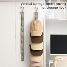 Hat Rack, No-Drill Hanger, Closet Rack, Wall-Mounted Hat Holder For Retail, Entryway, Dorm - thumbnail 2
