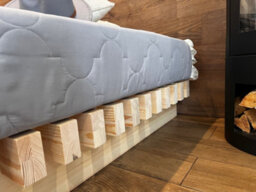 Nodax Extra Strong Super King Bed Frame, Sirius F8, Solid Pine Wood, Sturdy Slats & Extra Support, 6Ft, Natural Finish - thumbnail 8