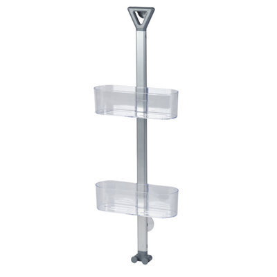 Showerdrape Elements Clear 2 Tier Basket Hanging Shower Caddy - image 1