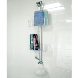 Showerdrape Elements Clear 2 Tier Basket Hanging Shower Caddy - thumbnail 2