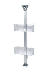 Showerdrape Elements Clear 2 Tier Basket Hanging Shower Caddy - thumbnail 4