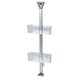 Showerdrape Elements Clear 2 Tier Basket Hanging Shower Caddy - thumbnail 1