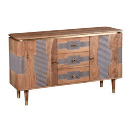 Buttercup Farm Wilton 2 Doors 3 Drawers Sideboard - Acacia Wood - L40 X W140 X H80 Cm - thumbnail 3