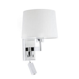 Luminosa Lighting Luminosa Artis 1 Light Indoor Reading Wall Light Chrome - Shade Not Included, E27 - thumbnail 2