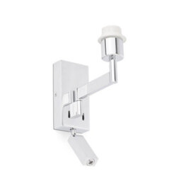 Luminosa Lighting Luminosa Artis 1 Light Indoor Reading Wall Light Chrome - Shade Not Included, E27