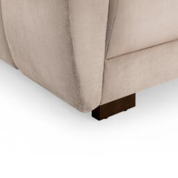 Furnishings For Less UK Zura Mocha Brown Plush Velvet Large Armchair Pillow Back Wooden Legs - thumbnail 2