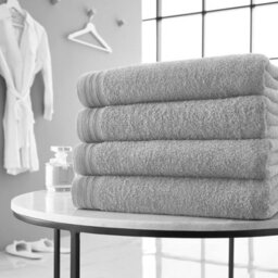Gc Gaveno Cavailia 4 Pack Wilsford Supreme Bath Sheet Silver Highly Absorbent Egyptian Cotton Towel Set