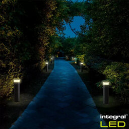 Integral Led Outdoor Bollard Light 400mm, 420 Lumens, Warm White 3000K, Die-Cast Aluminium Pathway Driveway Lamp