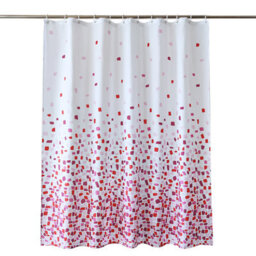 Neel Blue Bathroom Shower Curtain Polyester Mould & Mildew With 12 Curtain Hook Water-Resistant Bath Curtain 180 X 180Cm - thumbnail 2