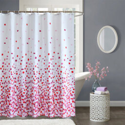 Neel Blue Bathroom Shower Curtain Polyester Mould & Mildew With 12 Curtain Hook Water-Resistant Bath Curtain 180 X 180Cm - thumbnail 9