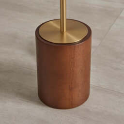 Furniturebox Uk Theo White & Wood Standing Floor Lamp - thumbnail 5