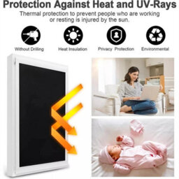 300X145Cm Portable Blackout Blind Blinds Window Easy To Stick Travel And Bedroom - thumbnail 5