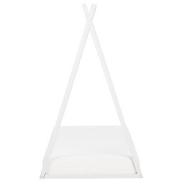 Beliani Kids Bed Teepee Pine Wood Saurat 90 X 200 Cm (Eu Single) White - thumbnail 4