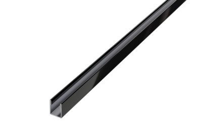 Ilcom Shower Profile Glass Fixing Lm In Gloss Black Stainless Steel 11mm X 2700mm - image 1