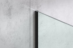 Ilcom Shower Profile Glass Fixing Lm In Gloss Black Stainless Steel 11mm X 2700mm - thumbnail 2