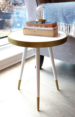 Aspect Furniture Gallieni Round Genuine Marble End Table,white - image 1