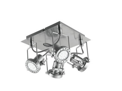 Luminosa Lighting Luminosa Spot Led 4 Light Spotlight Clusters Nickel 400Lm 2700K 25X25X16Cm