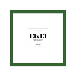 "13X13"" Green Picture Frame - 13X13"" Square Frame With 9X9"" Mount For 13X13""/9X9"" Pictures Moderrn Style Thin Edge, 1 Pack" - thumbnail 1