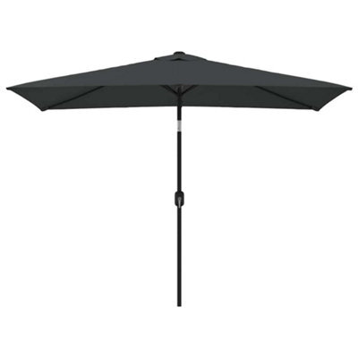 Berkfield Elegant Outdoor Parasol With Metal Pole 300X200 Cm Anthracite - image 1