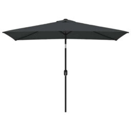 Berkfield Elegant Outdoor Parasol With Metal Pole 300X200 Cm Anthracite - thumbnail 1