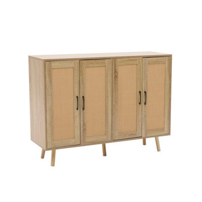 4 Door Farmhouse Storage Cabinet Kitchen Living Room Cupboard - image 1