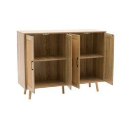 4 Door Farmhouse Storage Cabinet Kitchen Living Room Cupboard - thumbnail 4