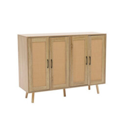 4 Door Farmhouse Storage Cabinet Kitchen Living Room Cupboard - thumbnail 2