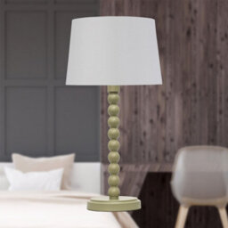 First Choice Lighting Set Of 2 Bobbin - Sage Green Table Lamp Bases - thumbnail 6
