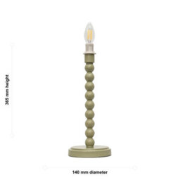 First Choice Lighting Set Of 2 Bobbin - Sage Green Table Lamp Bases - thumbnail 8