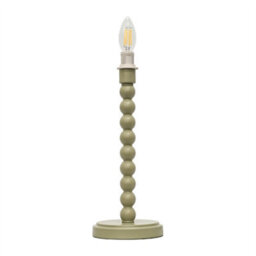 First Choice Lighting Set Of 2 Bobbin - Sage Green Table Lamp Bases - thumbnail 2