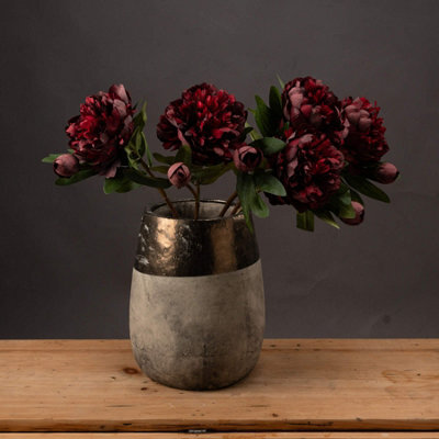 Hill Interiors Uk Homeliving Burgundy Peony Rose - image 1