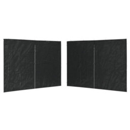 Walplus Party Tent Garden Gazebo Canopy Sidewall 2 Pcs With Zipper Pe Anthracite - thumbnail 2