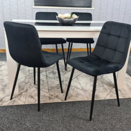 Kosy Koala Modern Dining Table Set With 4 Black Chairs Dining Room Furniture - thumbnail 5