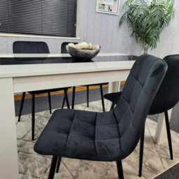 Kosy Koala Modern Dining Table Set With 4 Black Chairs Dining Room Furniture - thumbnail 4