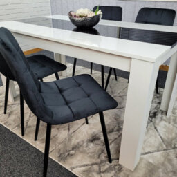 Kosy Koala Modern Dining Table Set With 4 Black Chairs Dining Room Furniture - thumbnail 3