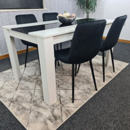 Kosy Koala Modern Dining Table Set With 4 Black Chairs Dining Room Furniture - thumbnail 2