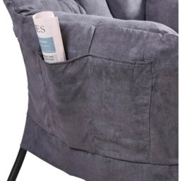 Versatile Dark Grey Armchair With Footstool - thumbnail 4