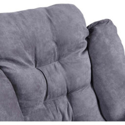 Versatile Dark Grey Armchair With Footstool - thumbnail 3