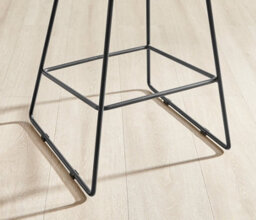 Furniturebox Set Of 2 Harper Black Scandinavian Inspired Molded Plastic Counter Stools With Black Metal Legs - thumbnail 5