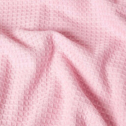 Homescapes Organic Cotton Waffle Blanket/ Throw Pink, 280 X 230 Cm - thumbnail 4