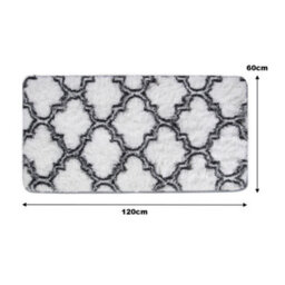 Living And Home Modern Rectangle Geometric Indoor Shag Area Rugs Plush Fluffy Carpets 60X120 Cm - thumbnail 5